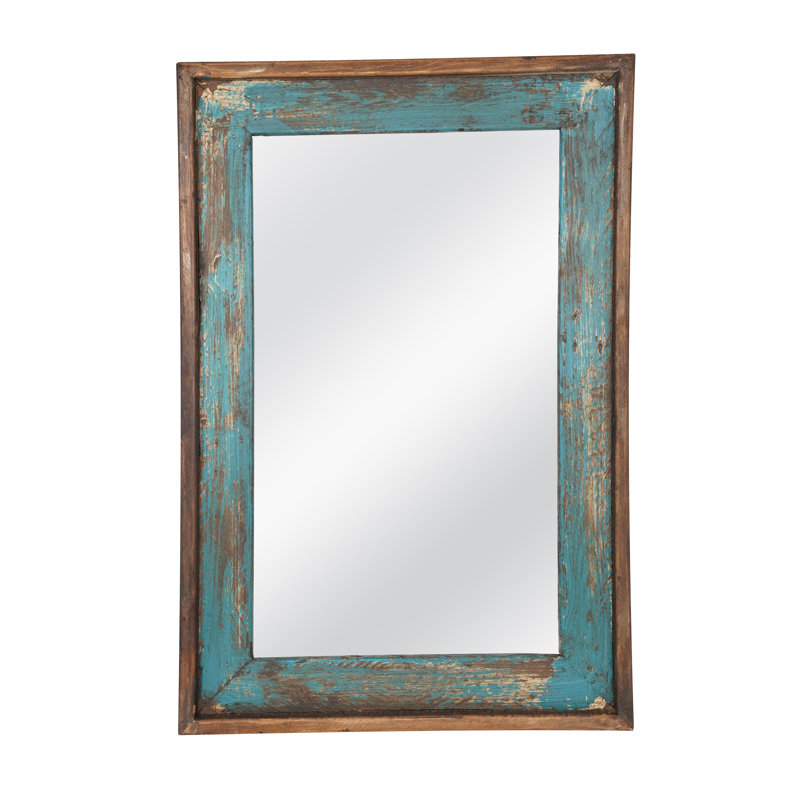 August Grove® Matcha Rustic Distressed Bathroom/Vanity Mirror & Reviews